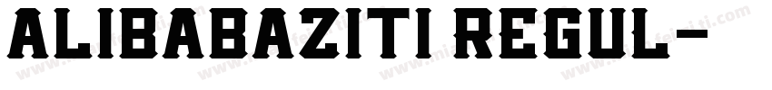 alibabaZiti REGUL字体转换